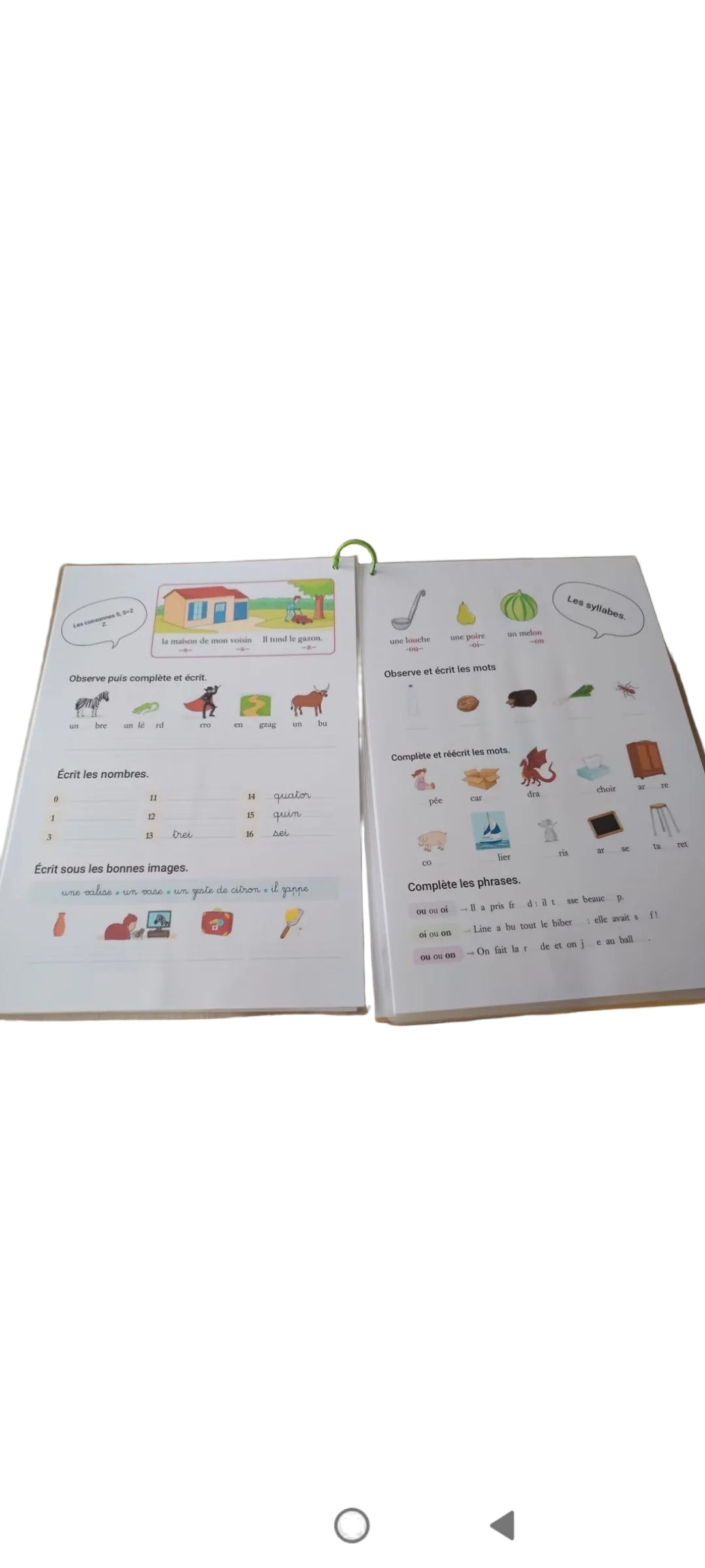 Livret de lecture et d'écriture