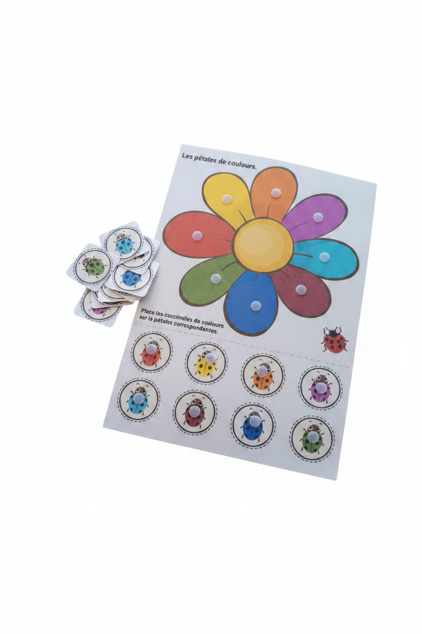 Les pétales de couleurs